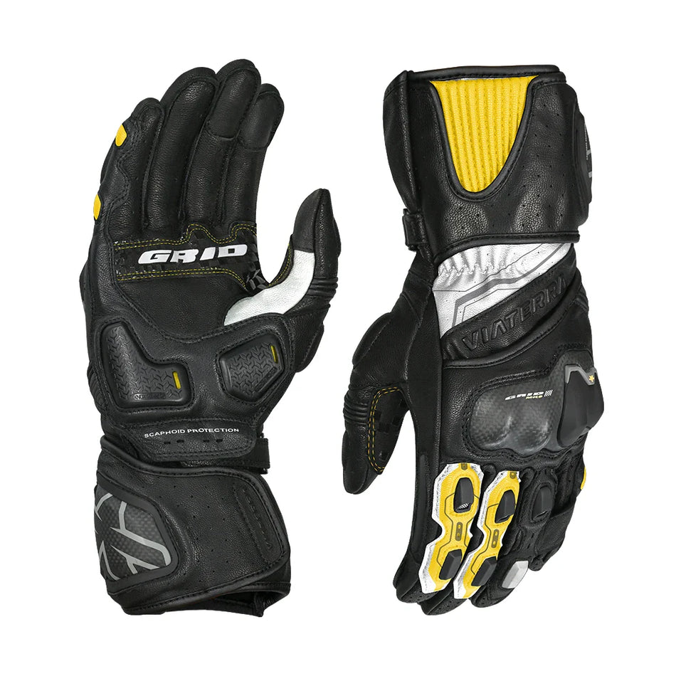 GRID MK3 – FULL GAUNTLET RIDING GLOVES YELLOW