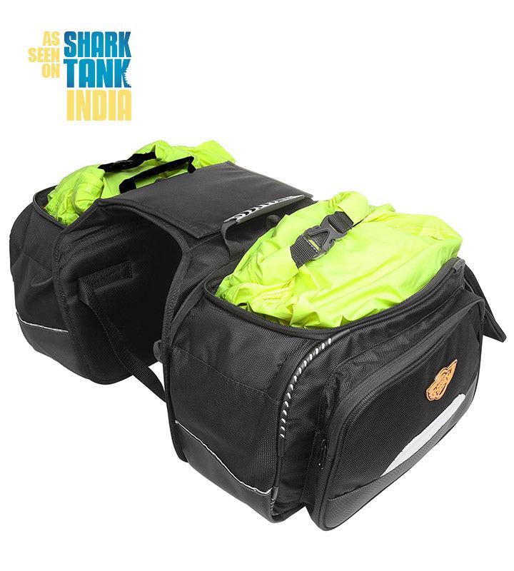 Mustang 50Ltrs Saddlebags with Waterproof Rain Covers & Dry Bags.