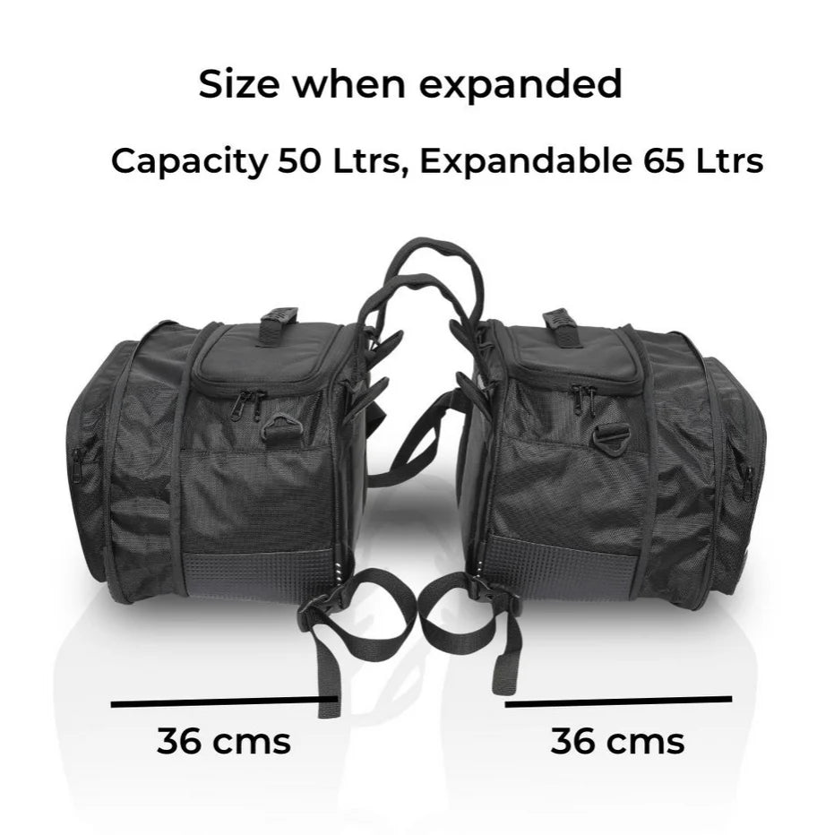 Combo 14: Stallion 50L Saddle Bag + Shark Mini Universal 18L Tank Bag