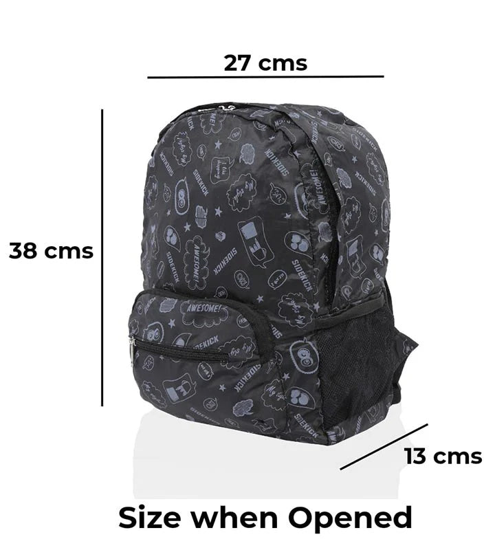 Sidekick Foldable Water Resistant Backpack for Everyday Use, Travel & Gifting