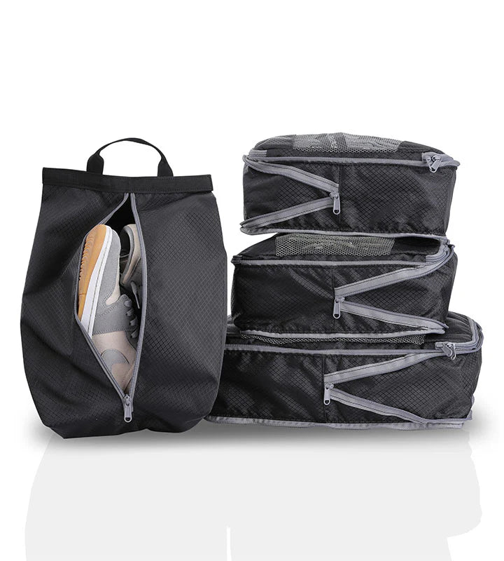 Compression Packing Cubes for Travel by Guardian Gears (Set of 4)