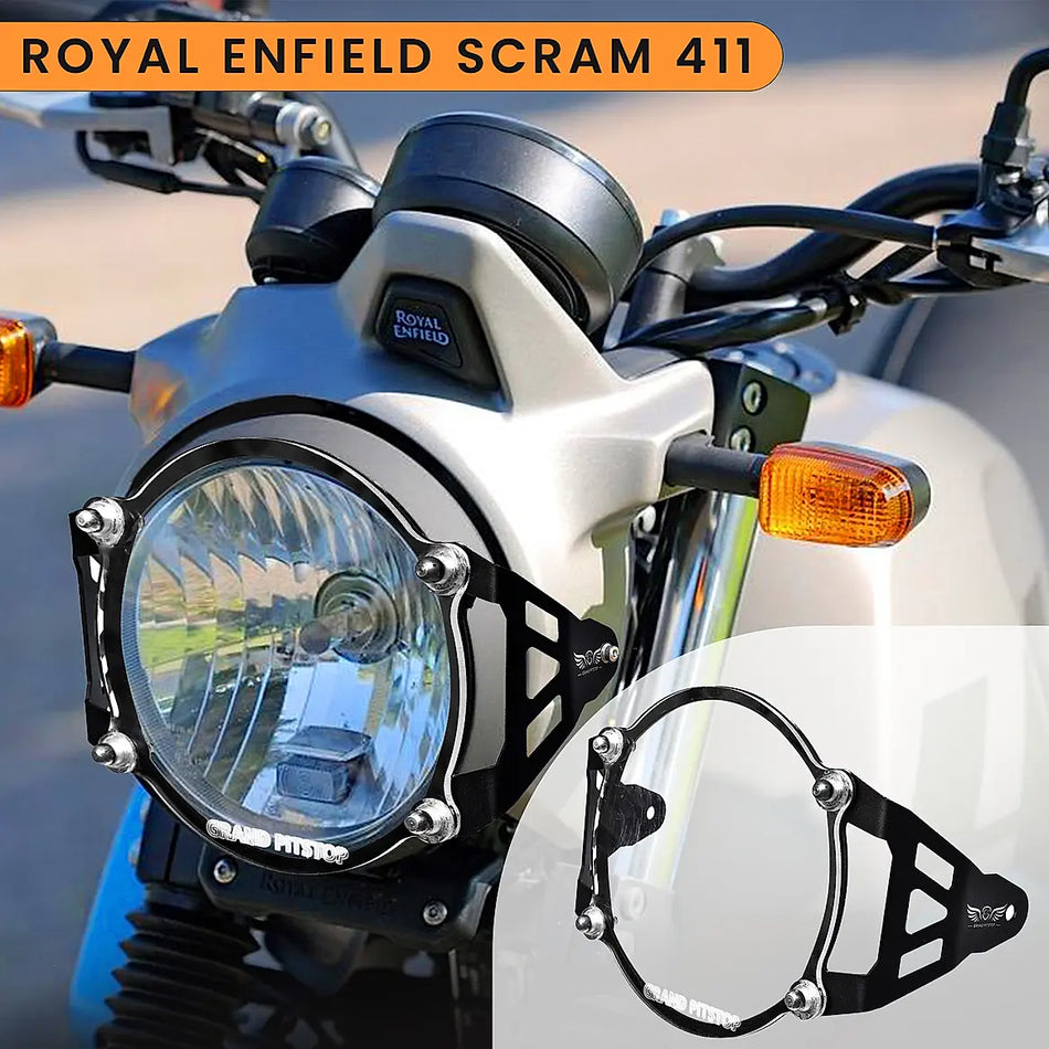 HEADLIGHT GUARD BLACK FOR SCRAM 411