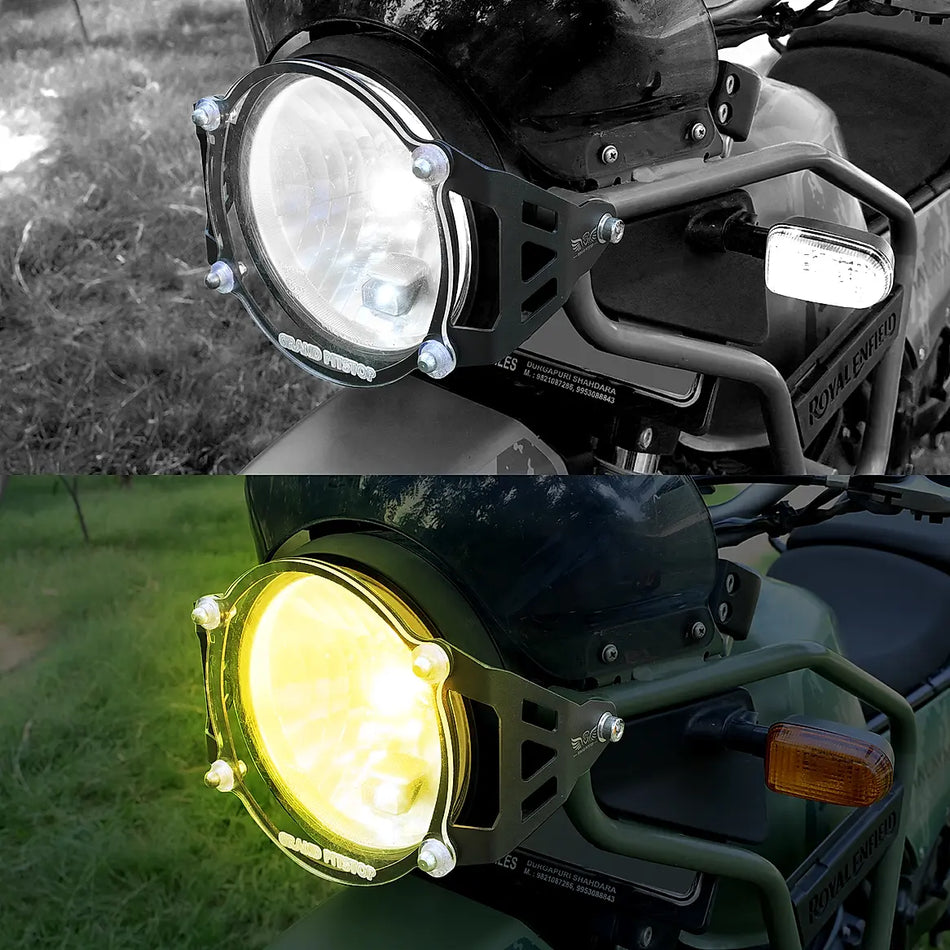 Headlight Guard For Himalayan 411 - BS4-BS6 Model (2019-2021) -Black
