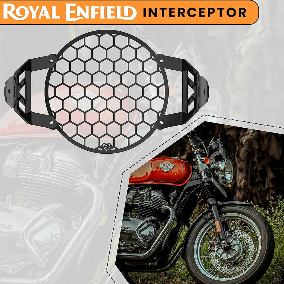 HEADLIGHT GRILL - Black for  INTERCEPTOR 650