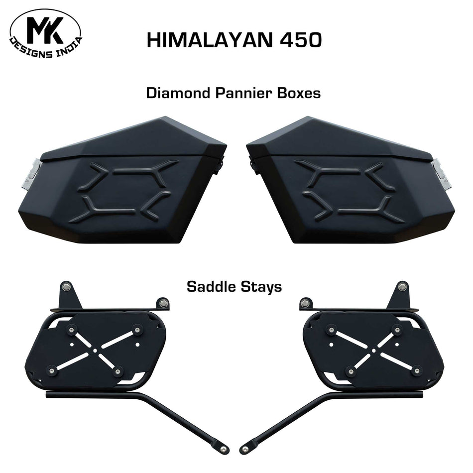 Diamond Panniers For Himalayan 450 & Super Meteor 650