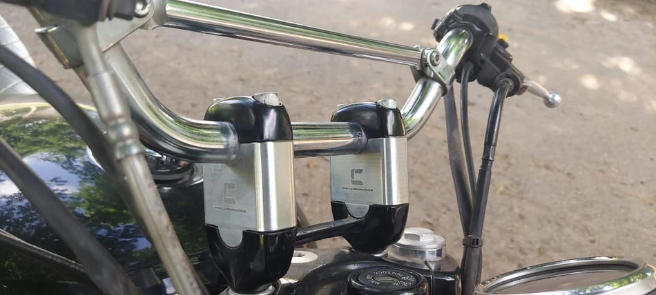 2 Inch Straight Handlebar Risers for Interceptor 650 SILVER