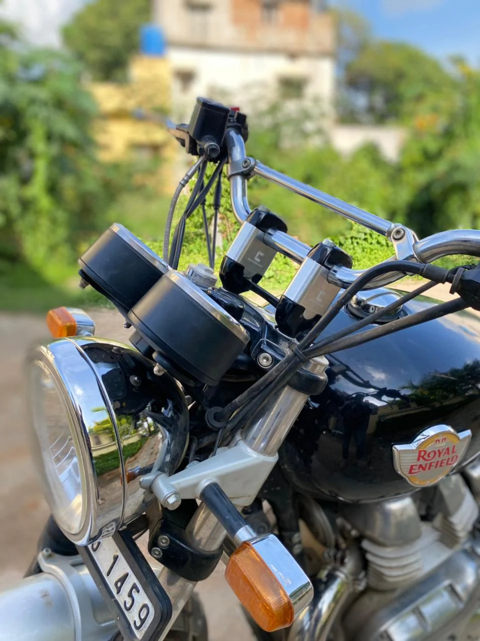 2 Inch Straight Handlebar Risers for Interceptor 650 SILVER