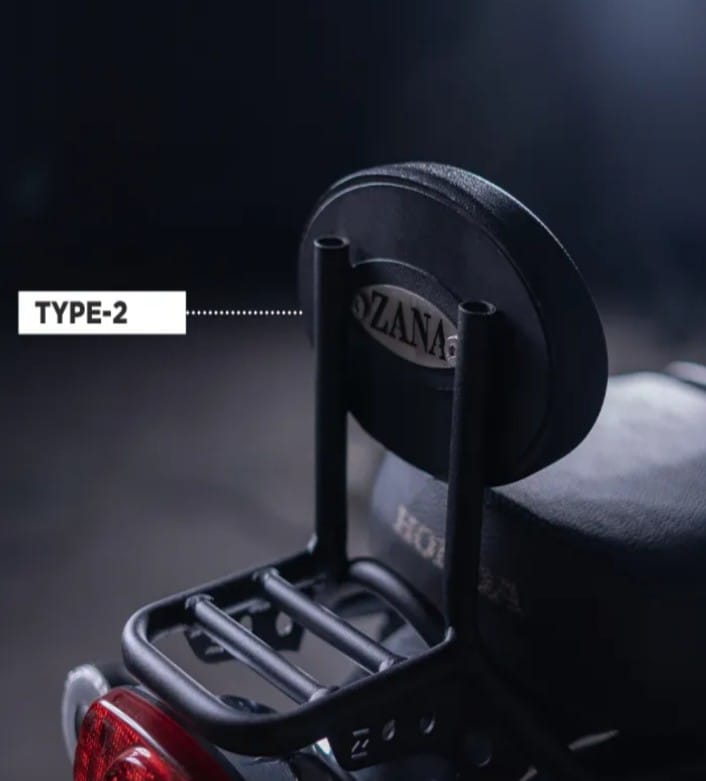HONDA CB350 NEW BACKREST WITH PARCEL SHELF SPLIT SEAT/SINGLE SEAT VERSION 2(NOT COMPATIBLE ON NEW MODEL 2024 & CB350 DLX PRO.)