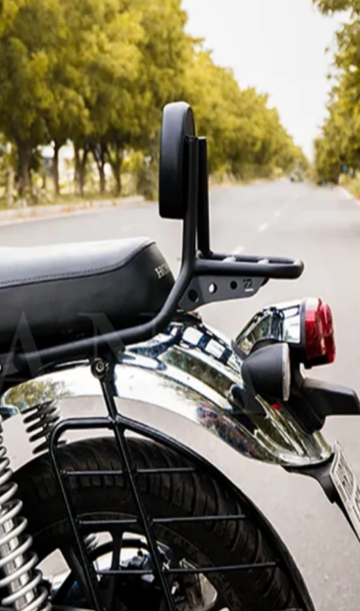 BACKREST WITH PARCEL SHELF FOR HONDA CB350 (NOT COMPATIBLE ON NEW MODEL 2024 & CB350 DLX PRO)