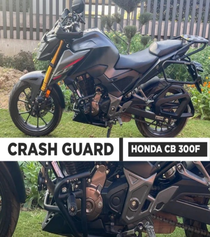 CRASH GUARD WITH SLIDER TEXTURE MATT BLACK HONDA CB300F