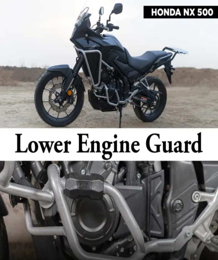 Lower Engine Guard For Honda NX500 / 500X( Silver,Mild Steel)