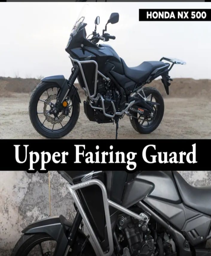 Upper Fairing Guard For Honda NX500 / 500X( Silver, Mild Steel)