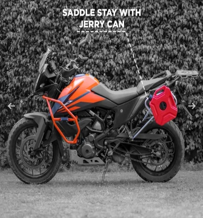 SADDLE STAY SILVER WITH JERRY CAN MOUNTING FOR KTM ADV 250 / 390 / 390x