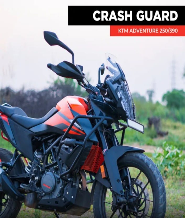 CRASH GUARD WITH SLIDER TEXTURE MATT BLACK FOR KTM ADVENTURE 250/390 / 390 X ADV