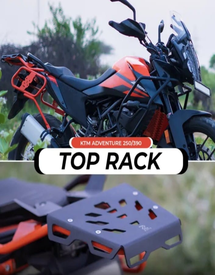 NEW TOP RACK ORANGE & BLACK COMPATIBLE WITH GRAB RAIL FOR  KTM ADV 250/390 / 390 X