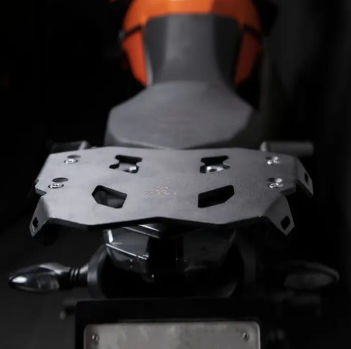 TOP RACK WITH PLATE TYPE-1 TEXTURE MATT BLACK FOR KTM ADV 390