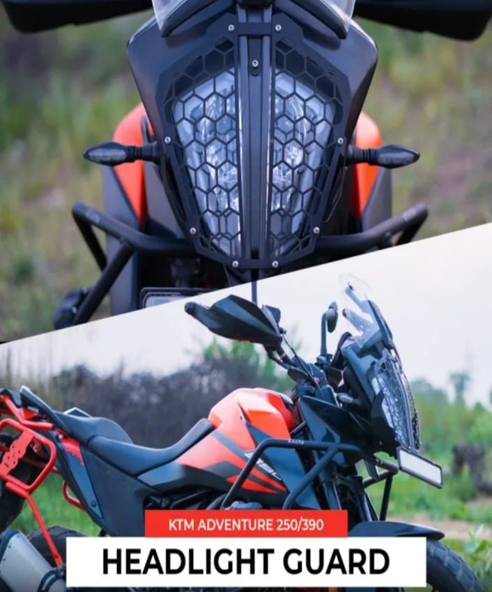 HEAD LIGHT GRILL HEXAGONAL BLACK STAINLESS STEEL KTM ADVENTURE 390