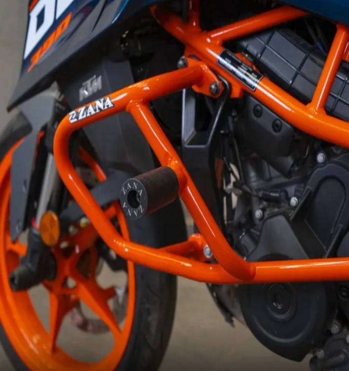 CRASH GUARD WITH SLIDER ORANGE FOR KTM DUKE 390/250/200/390 GEN 3