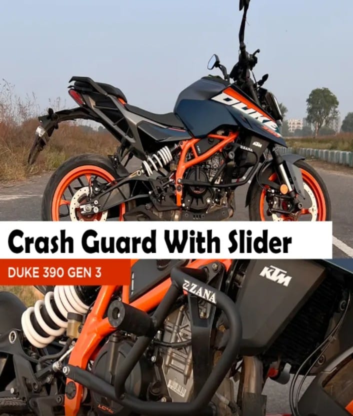 CRASH GUARD WITH SLIDER BLACK FOR KTM DUKE 390/250/200/390 GEN 3