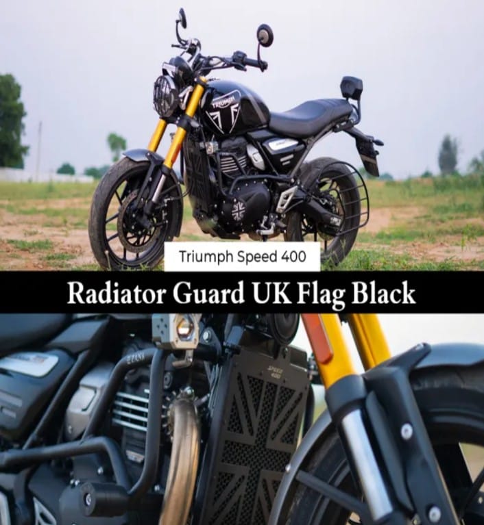 RADIATOR GRILL UK FLAG BLACK FOR TRIUMPH SPEED 400