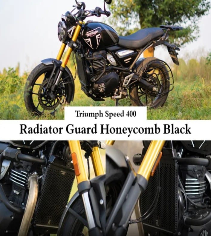 RADIATOR GRILL HONEYCOMB BLACK FOR TRIUMPH SPEED 400