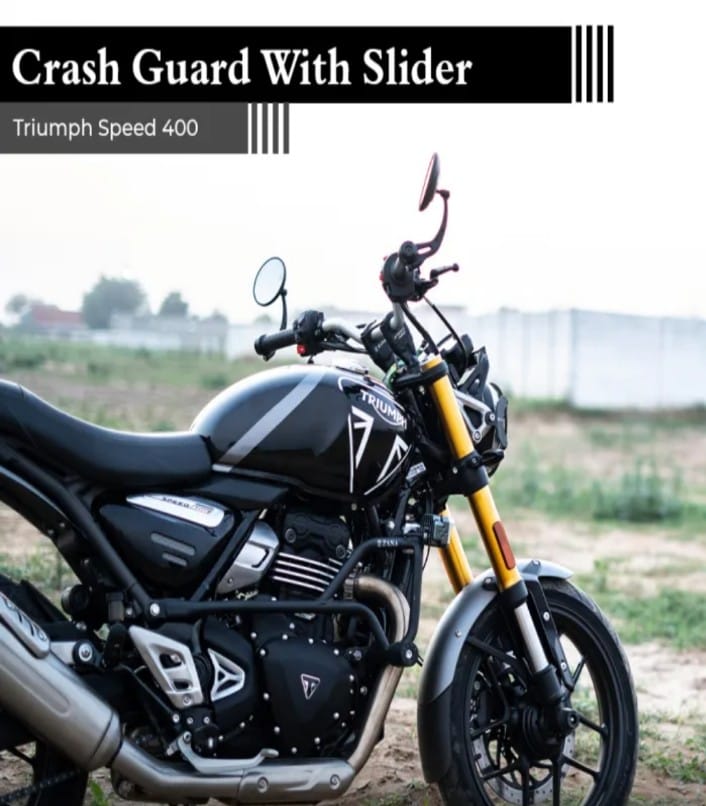 CRASH GUARD WITH SLIDER BLACK FOR TRIUMPH SPEED 400