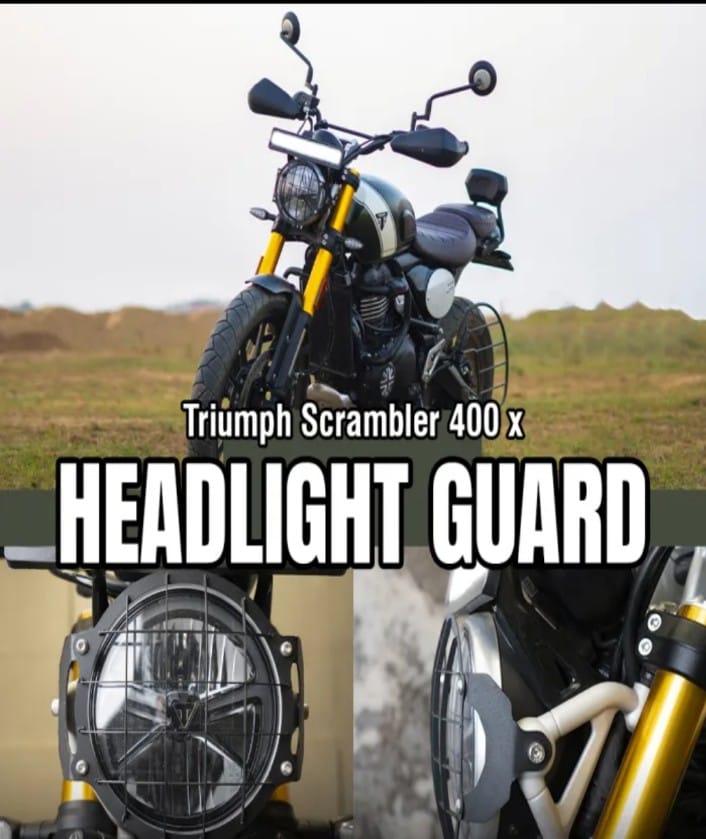 HEAD LIGHT GUARD BLACK FOR TRIUMPH SCRAMBLER 400