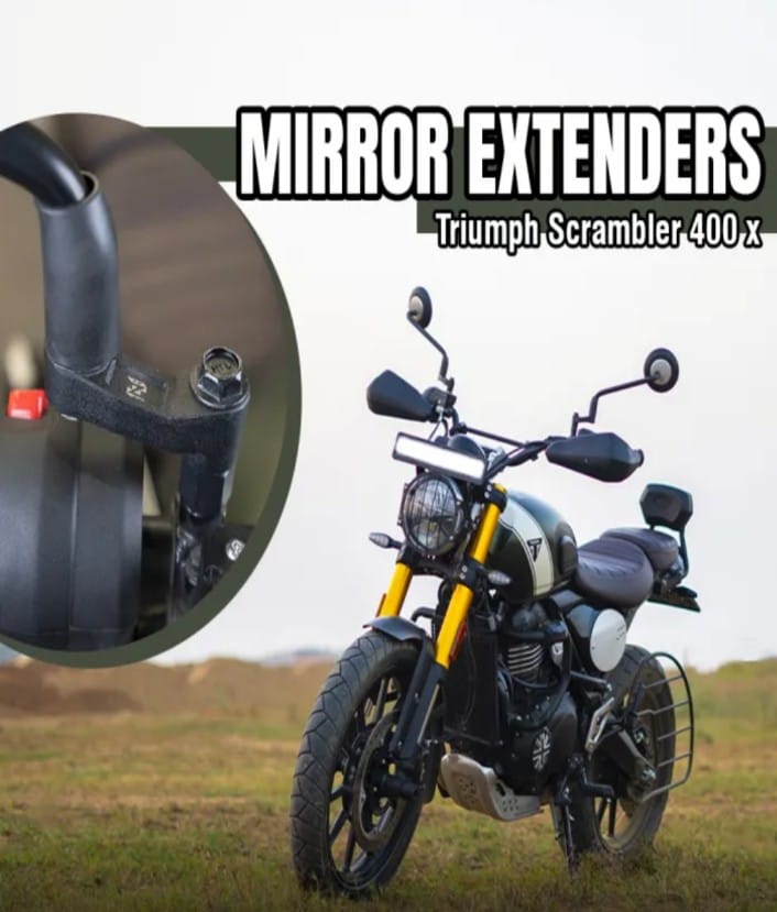 MIRROR EXTENDER ALUMINUM FOR TRIUMPH SCRAMBLER 400