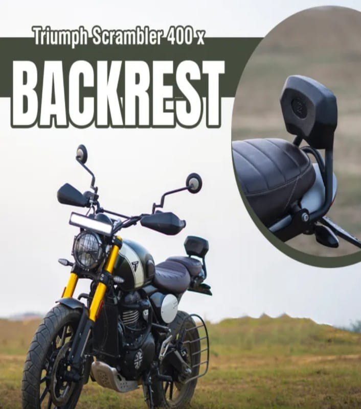 BACK REST BLACK FOR FOR TRIUMPH SCRAMBLER 400 X