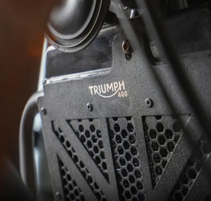 RADIATOR GUARD UK FLAG BLACK FOR TRIUMPH SCRAMBLER 400 X