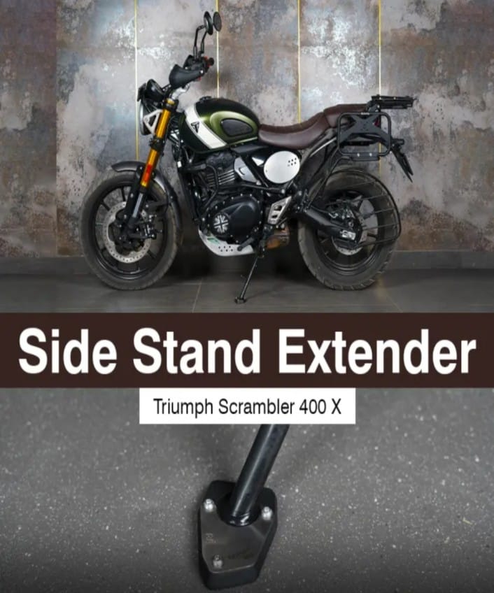 SIDE STAND EXTENDER BLACK FOR TRIUMPH SCRAMBLER 400 X
