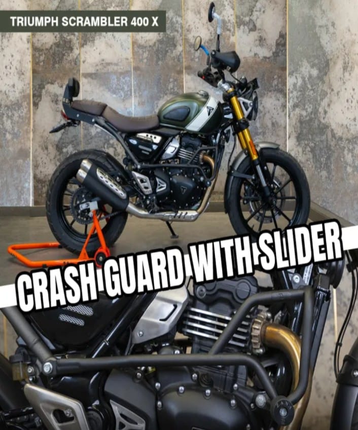 CRASH GUARD WITH SLIDER BLACK FOR TRIUMPH SCRAMBLER 400 X