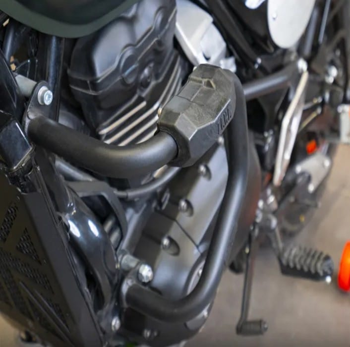CRASH GUARD WITH PUCK SLIDER BLACK FOR TRIUMPH SCRAMBLER 400 X