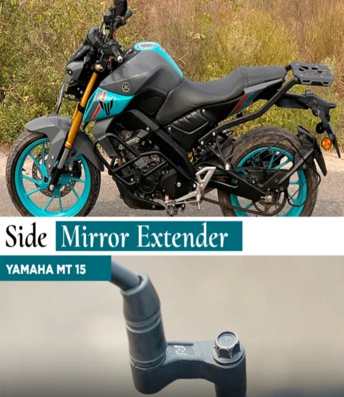 SIDE MIRROR EXTENDER ALUMINUM FOR YAMAHA MT 15
