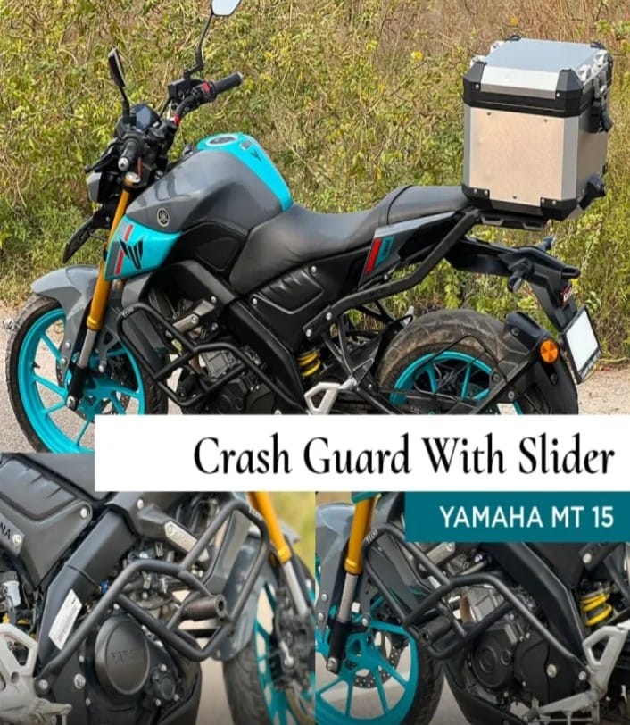 CRASH GUARD WITH SLIDER BLACK FOR YAMAHA MT 15