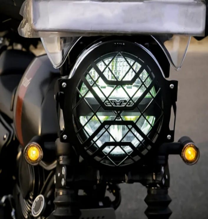 FOR YEZDI ADVENTURE HEAD LIGHT GRILL SS (BLACK)