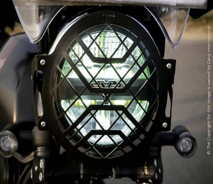 FOR YEZDI ADVENTURE HEAD LIGHT GRILL SS (BLACK)