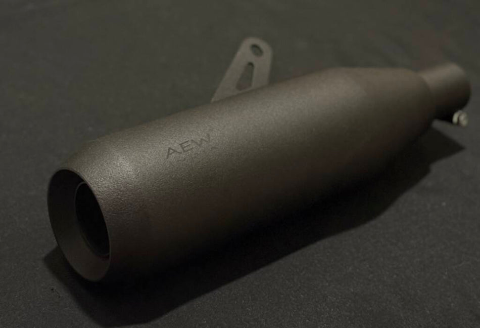 AEW EDGE SS BLACK EXHAUST AND SS MATT FINISH MID PIPE WITH CAT FOR BEAR 650