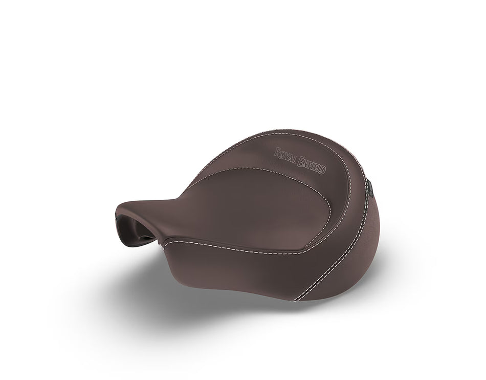 Brown Touring Rider Seat For Royal Enfield Meteor 350