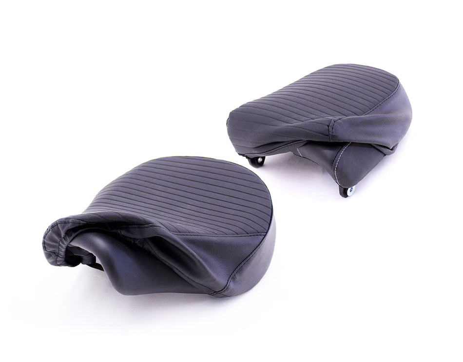 Black Pleated Seat Cover For Royal Enfield Meteor 350