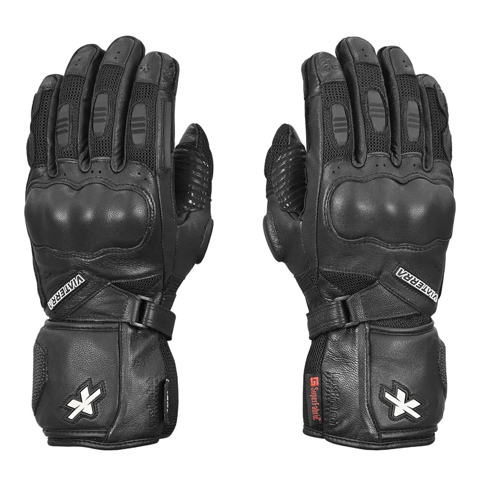 KRUGER – MOTORCYCLE TOURING RIDING GLOVES MIDNIGHT BLACK