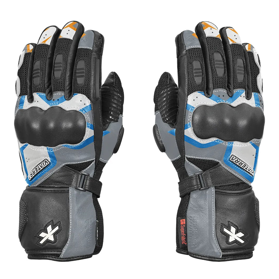 KRUGER – MOTORCYCLE TOURING RIDING GLOVES MIDNIGHT SKYBLUE
