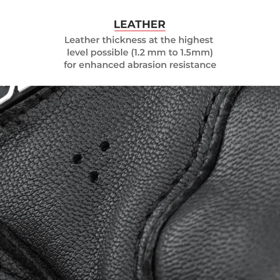 KRUGER – MOTORCYCLE TOURING RIDING GLOVES MIDNIGHT BLACK