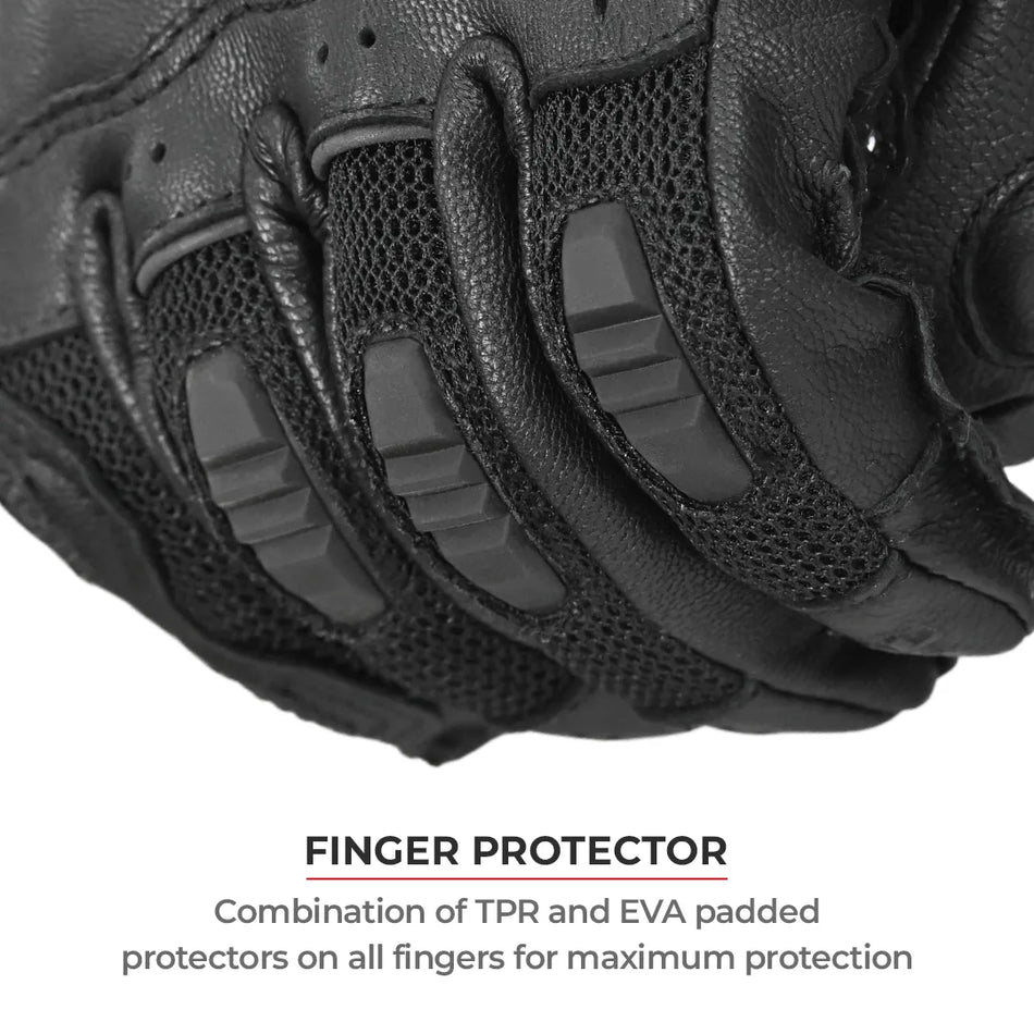 KRUGER – MOTORCYCLE TOURING RIDING GLOVES MIDNIGHT SKYBLUE