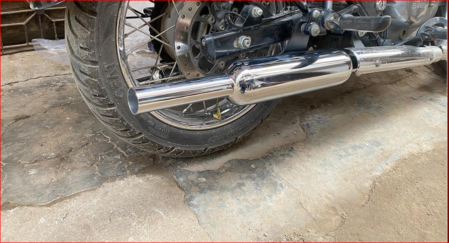 Mini Punjab Silencer Chrome Small Pipe ( Chota Muh ) For Classic Reborn , Standard Reborn , Meteor 350/500 R.E