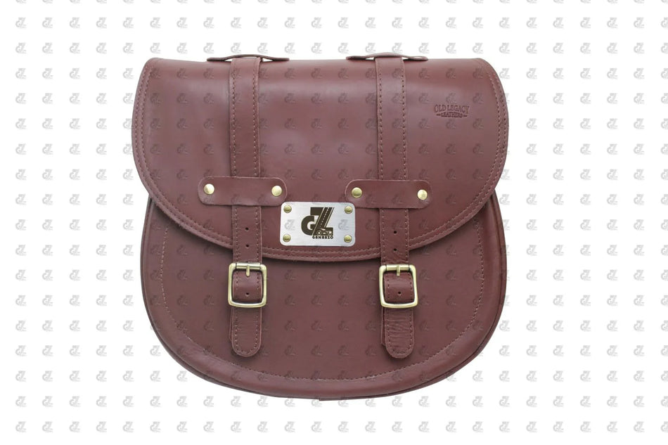 Leather Saddle Bag Cherry Red with Saddle Stay Pair New Classic 350 Reborn