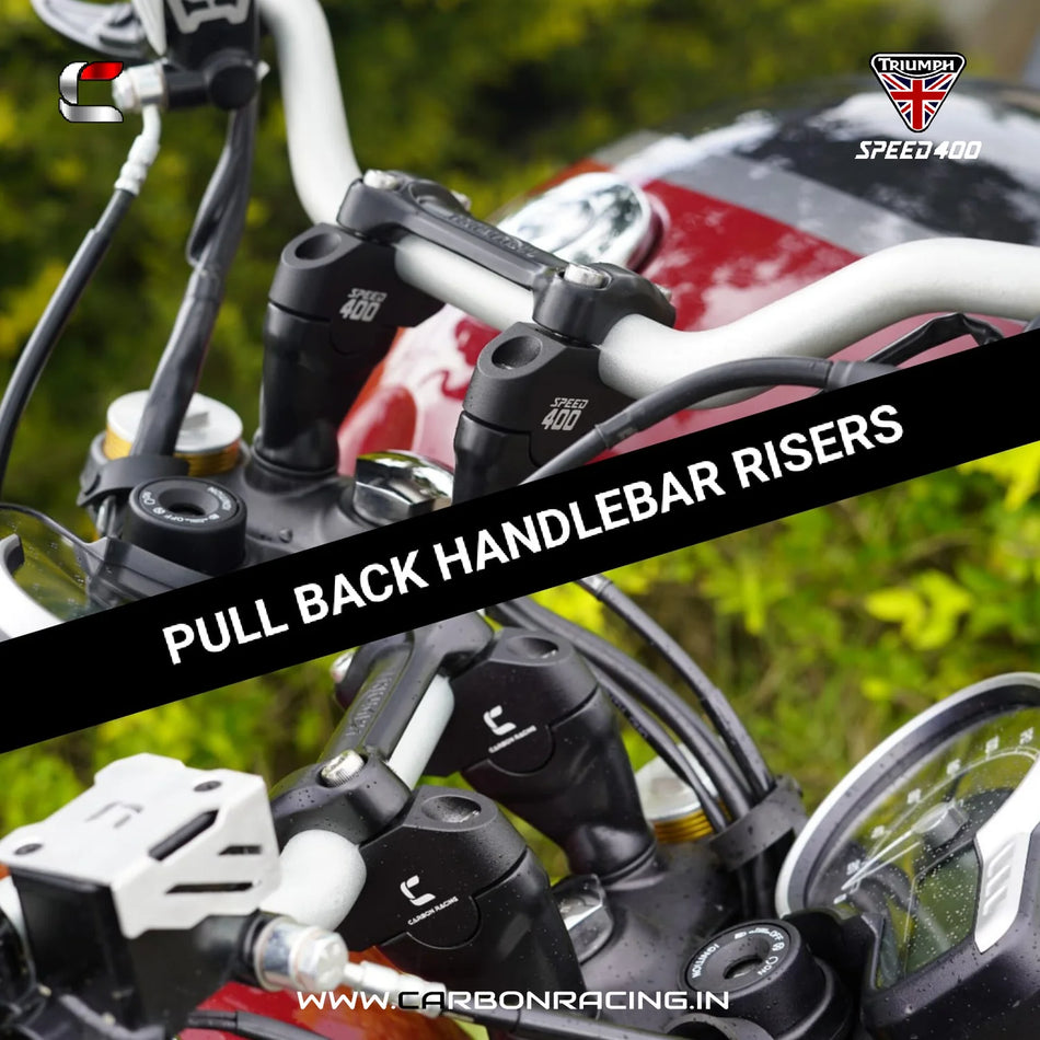 Premium Pull-Back (Offset) Handlebar Risers for Triumph Speed 400
