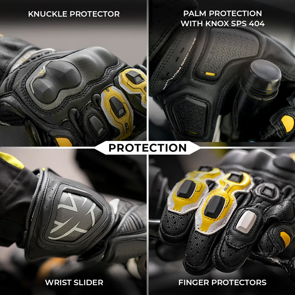 GRID MK3 – FULL GAUNTLET RIDING GLOVES YELLOW