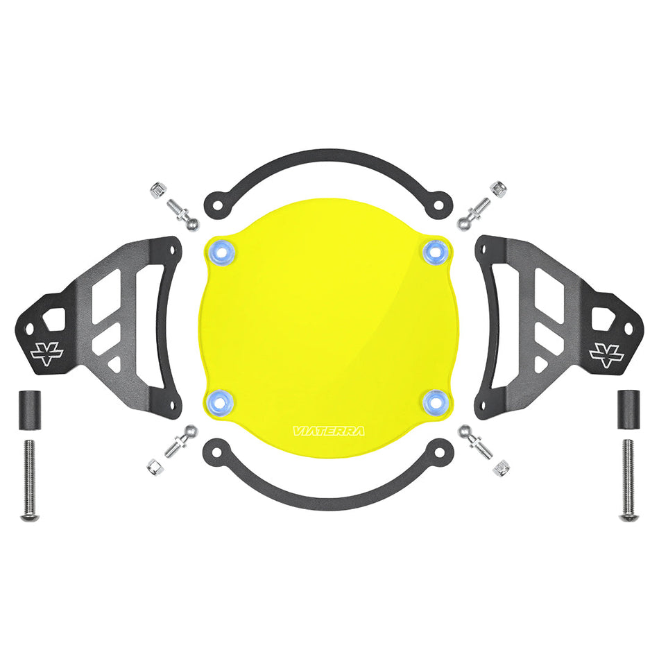 Moto Marvels Yellow Tint Headlight Guard for R.E Himalayan