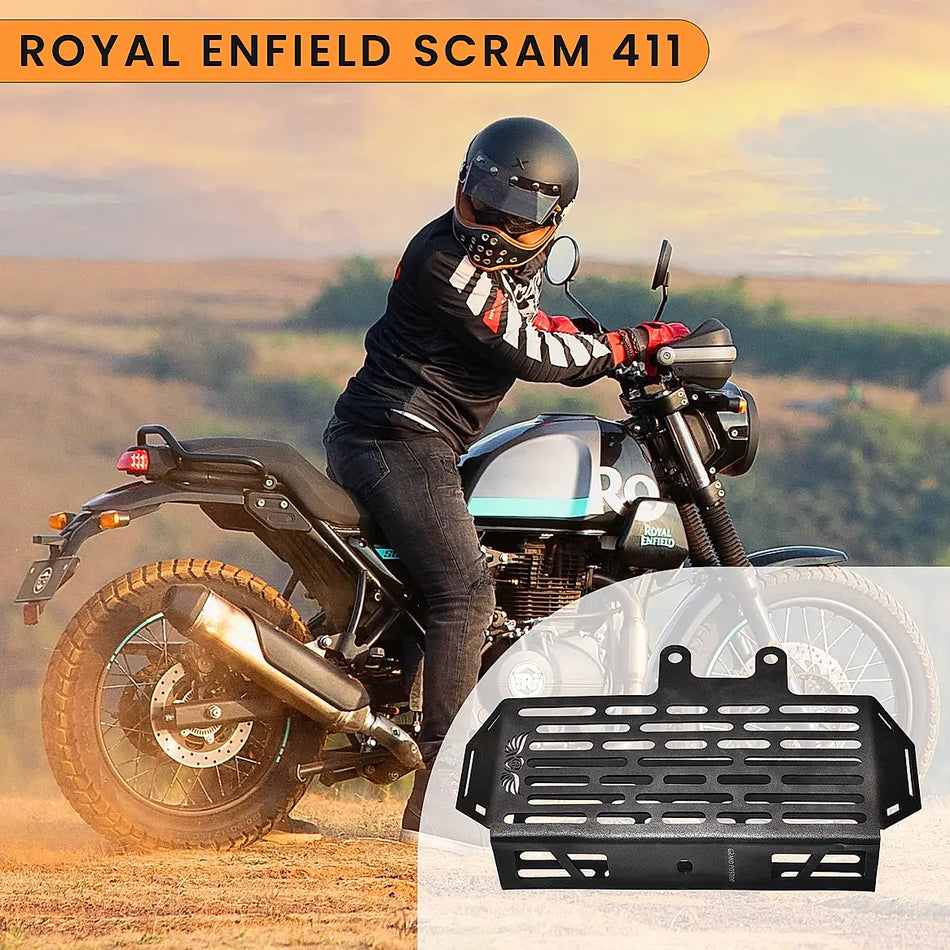 RADIATOR GUARD BLACK FOR SCRAM 411